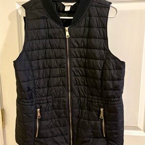 SOLD!! Christopher & Banks Black Quilted Vest